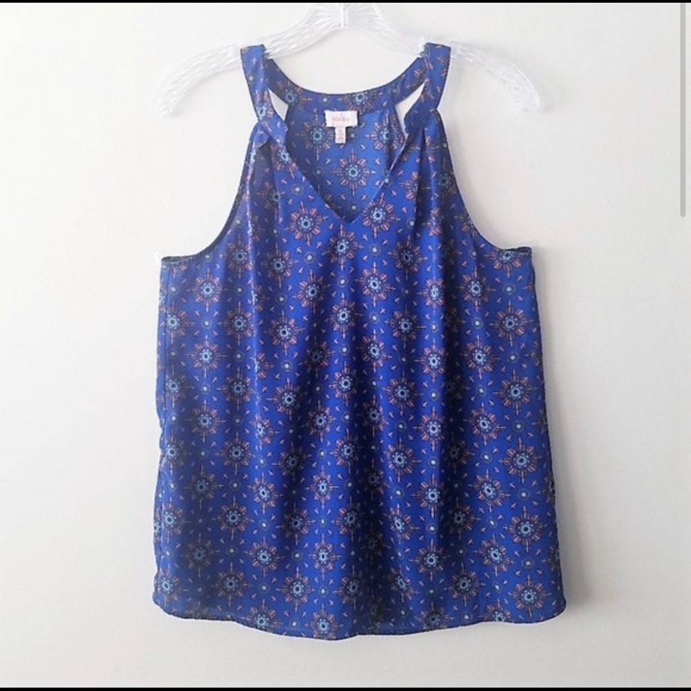 Pixley Stitch Fix Blue Nelda Sleeveless Halter Top